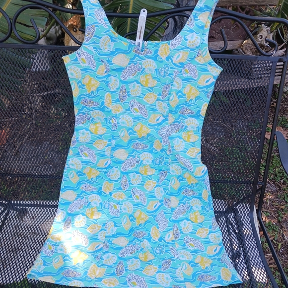 Moka Sport Seashell Seaside print summer beach dress size Small - Picture 2 of 5